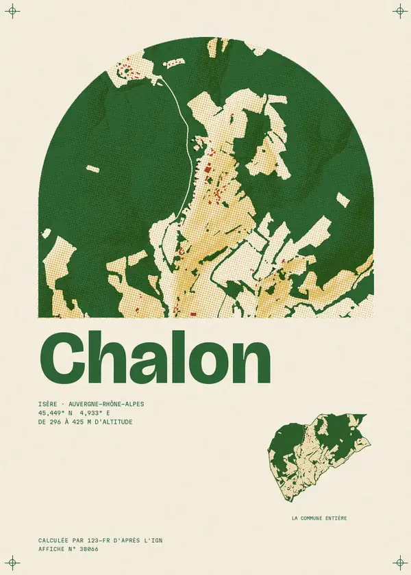 Affiche de Chalon, calculée par 123-fr d'après l'IGN