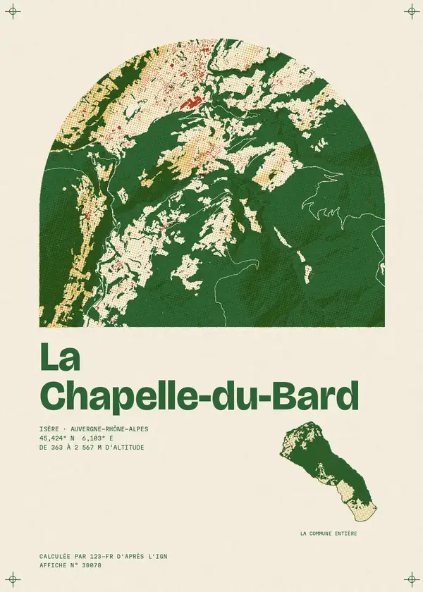 Affiche de La Chapelle-du-Bard, calculée par 123-fr d'après l'IGN