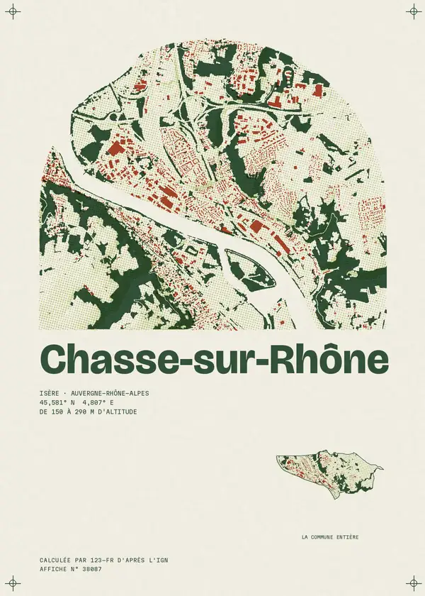Affiche de Chasse-sur-Rhône, calculée par 123-fr d'après l'IGN