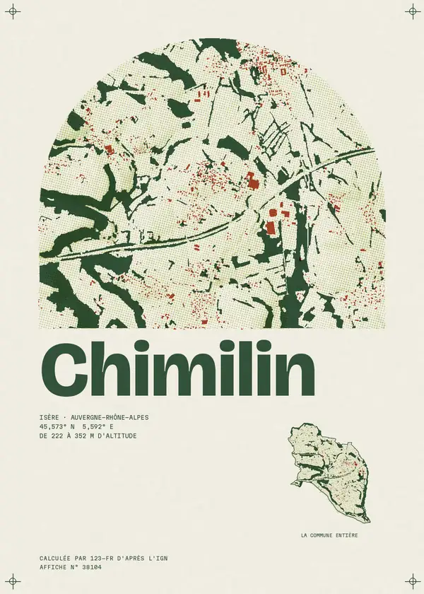 Affiche de Chimilin, calculée par 123-fr d'après l'IGN