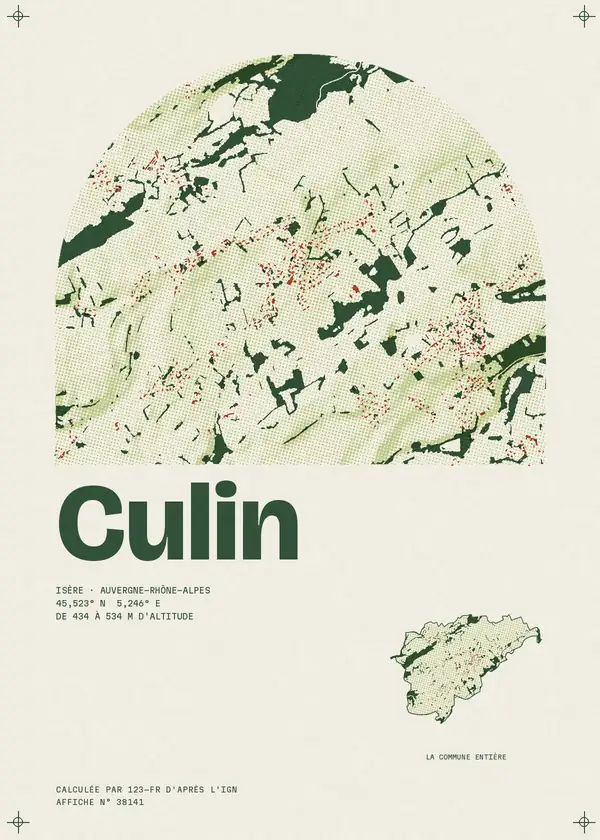 Affiche de Culin, calculée par 123-fr d'après l'IGN