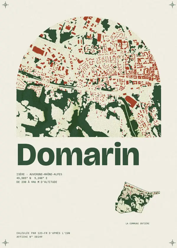 Affiche de Domarin, calculée par 123-fr d'après l'IGN