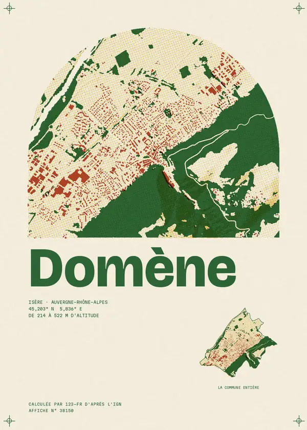 Affiche de Domène, calculée par 123-fr d'après l'IGN