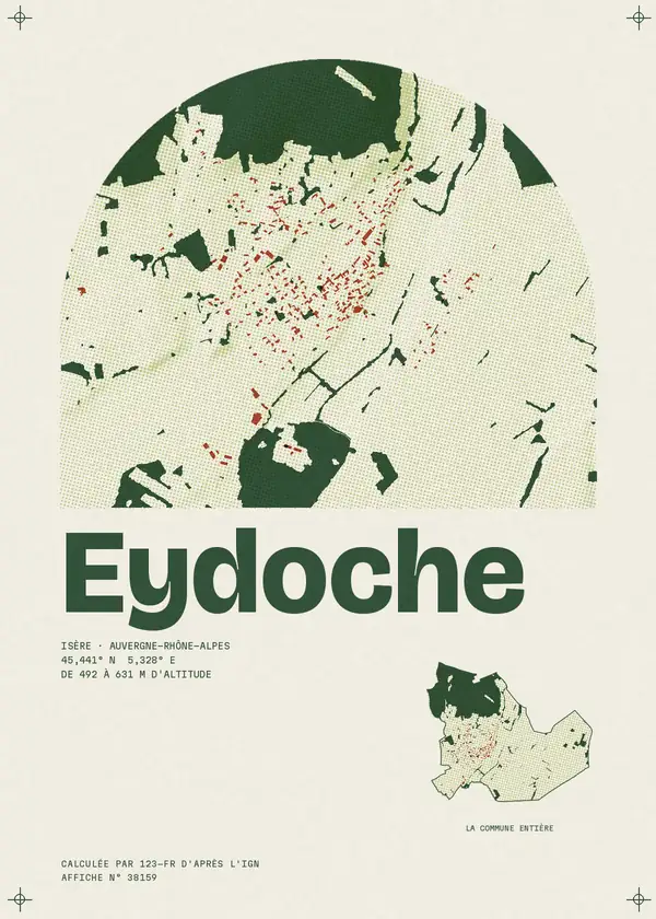 Affiche de Eydoche, calculée par 123-fr d'après l'IGN