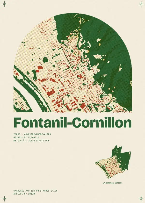 Affiche de Fontanil-Cornillon, calculée par 123-fr d'après l'IGN