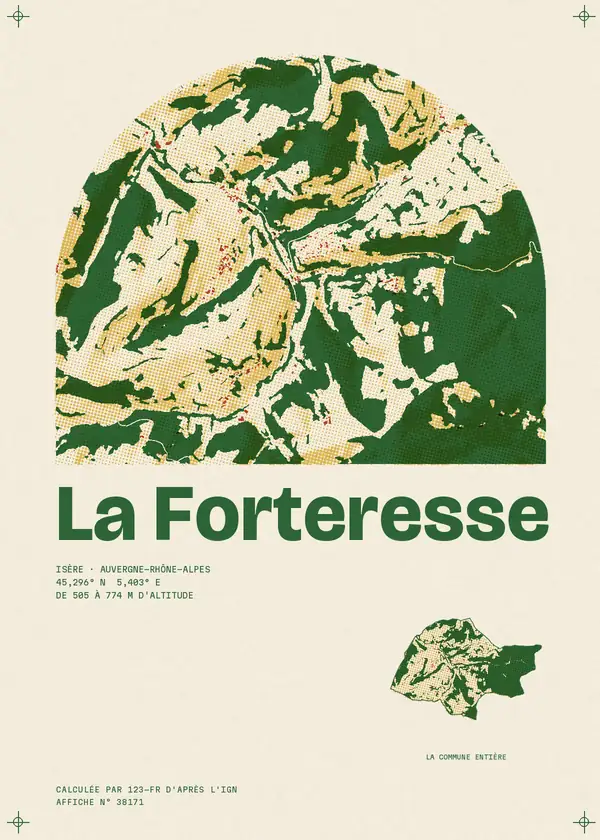 Affiche de La Forteresse, calculée par 123-fr d'après l'IGN