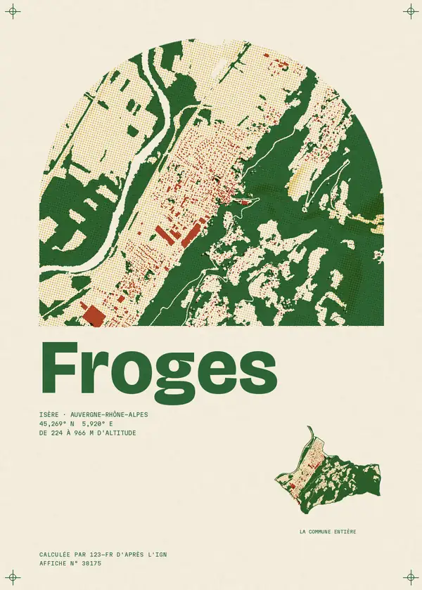 Affiche de Froges, calculée par 123-fr d'après l'IGN