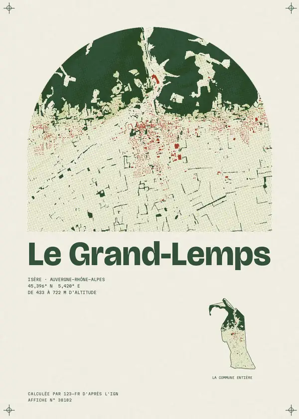 Affiche de Le Grand-Lemps, calculée par 123-fr d'après l'IGN