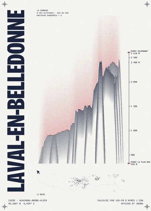 Affiche de Laval-en-Belledonne, calculée par 123-fr d'après l'IGN