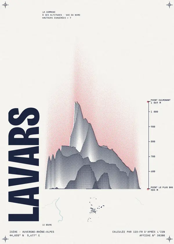 Affiche de Lavars, calculée par 123-fr d'après l'IGN