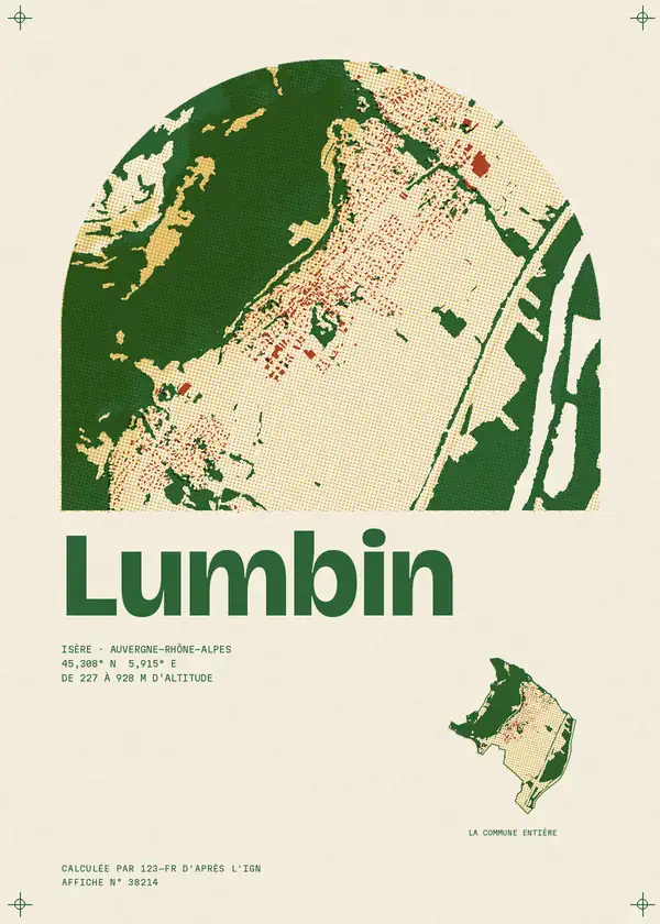 Affiche de Lumbin, calculée par 123-fr d'après l'IGN