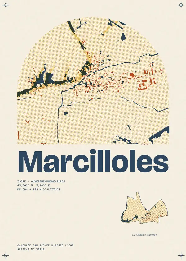 Affiche de Marcilloles, calculée par 123-fr d'après l'IGN