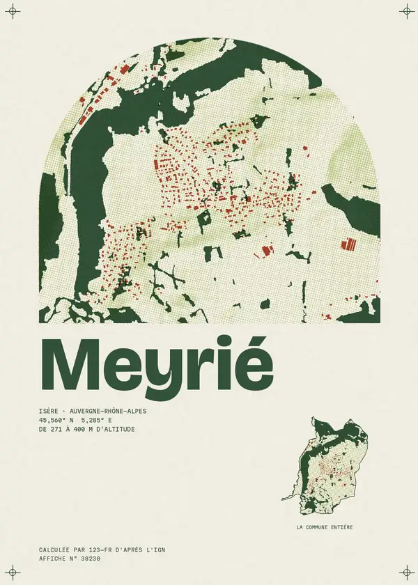 Affiche de Meyrié, calculée par 123-fr d'après l'IGN