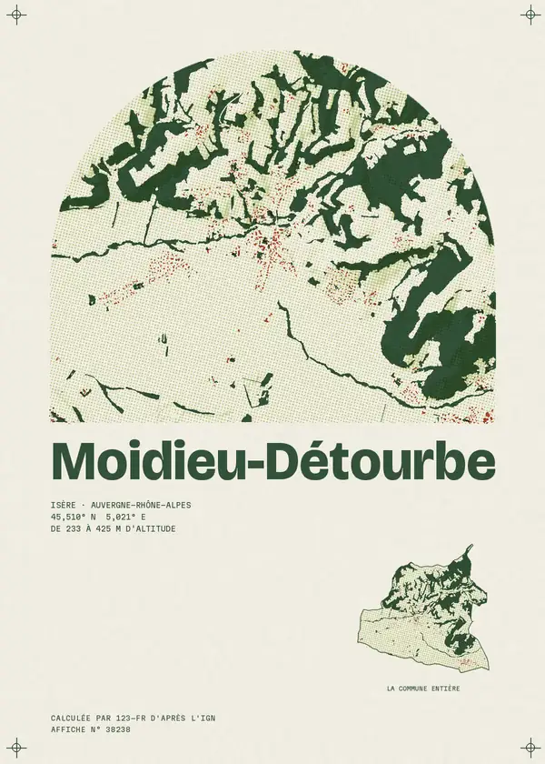 Affiche de Moidieu-Détourbe, calculée par 123-fr d'après l'IGN