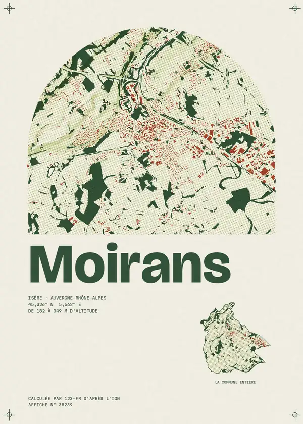 Affiche de Moirans, calculée par 123-fr d'après l'IGN