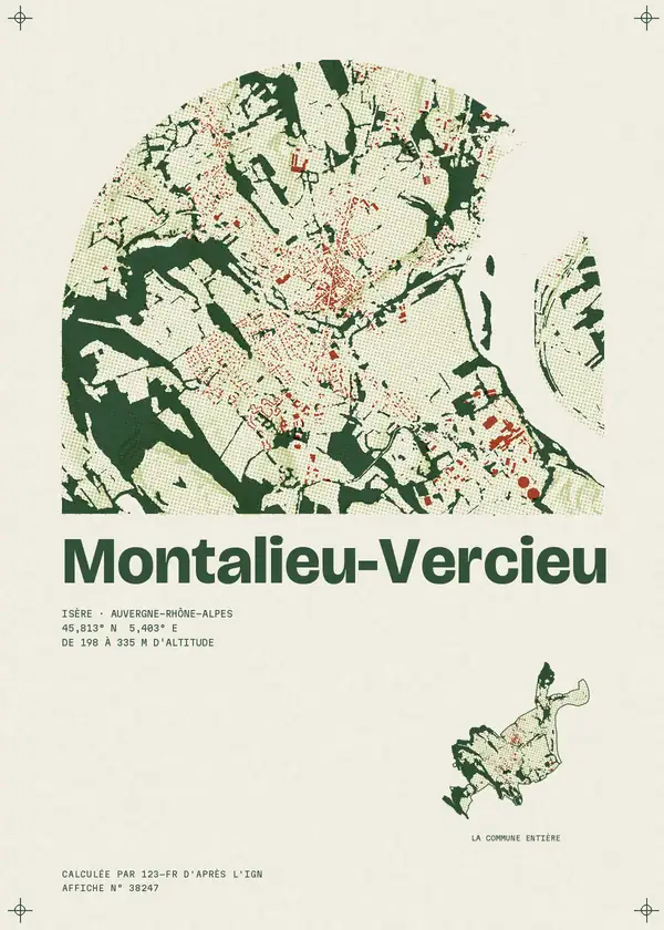 Affiche de Montalieu-Vercieu, calculée par 123-fr d'après l'IGN