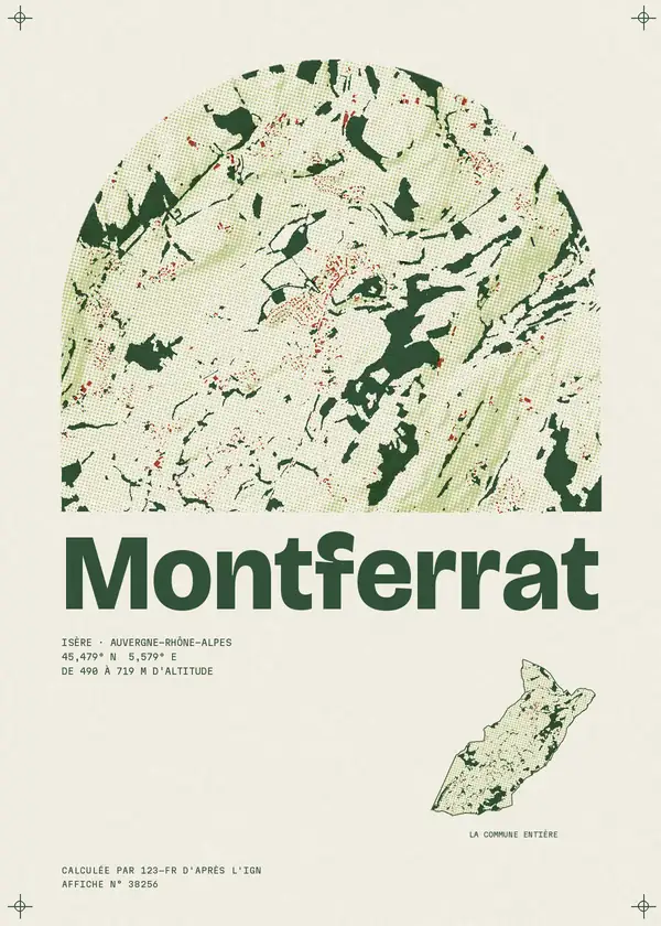 Affiche de Montferrat, calculée par 123-fr d'après l'IGN
