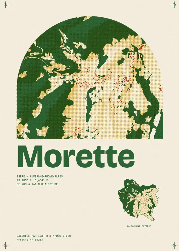 Affiche de Morette, calculée par 123-fr d'après l'IGN