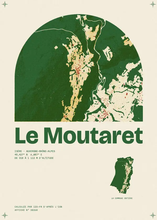 Affiche de Le Moutaret, calculée par 123-fr d'après l'IGN