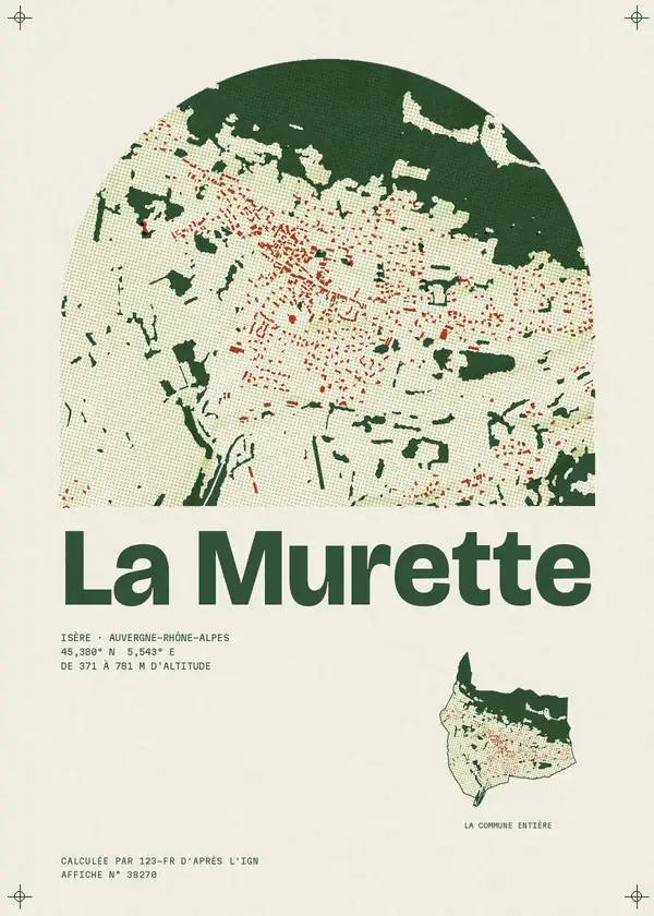 Affiche de La Murette, calculée par 123-fr d'après l'IGN
