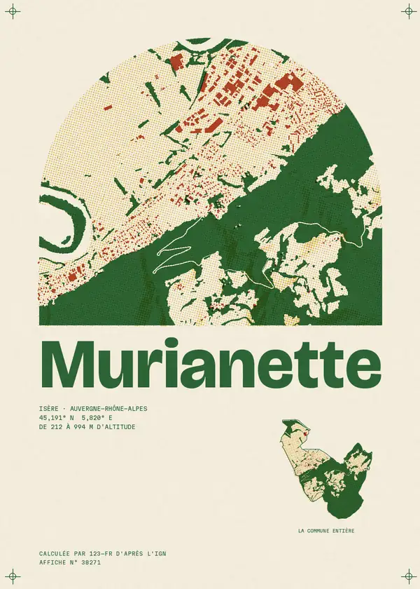 Affiche de Murianette, calculée par 123-fr d'après l'IGN