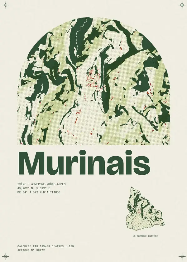 Affiche de Murinais, calculée par 123-fr d'après l'IGN