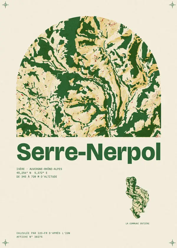 Affiche de Serre-Nerpol, calculée par 123-fr d'après l'IGN