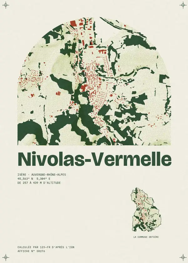 Affiche de Nivolas-Vermelle, calculée par 123-fr d'après l'IGN