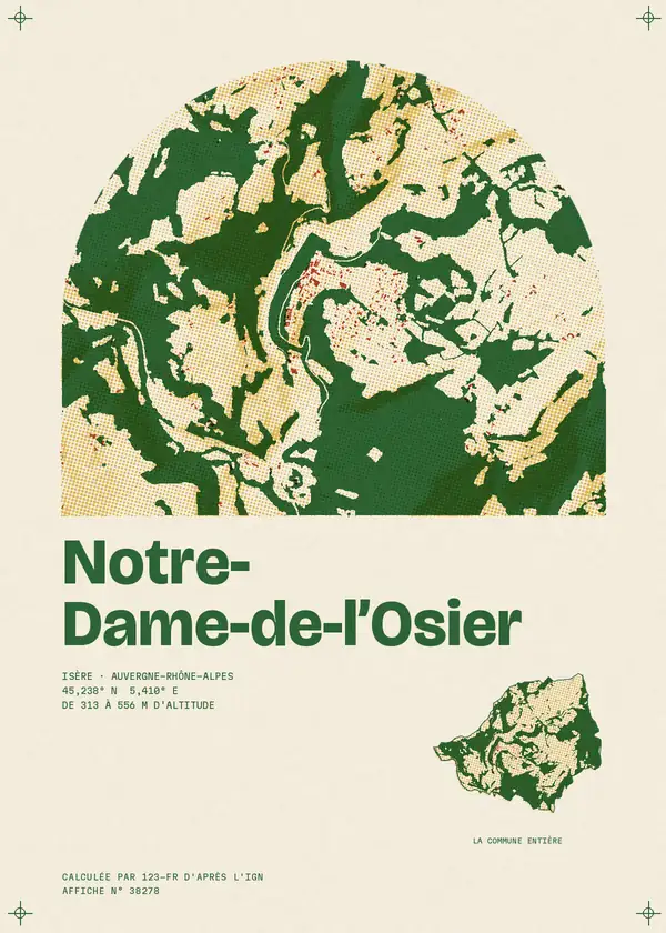 Affiche de Notre-Dame-de-l'Osier, calculée par 123-fr d'après l'IGN