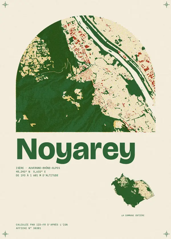 Affiche de Noyarey, calculée par 123-fr d'après l'IGN