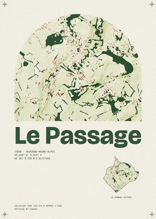 Affiche de Le Passage, calculée par 123-fr d'après l'IGN