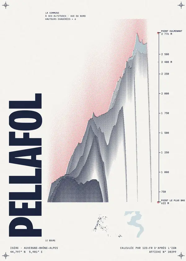 Affiche de Pellafol, calculée par 123-fr d'après l'IGN