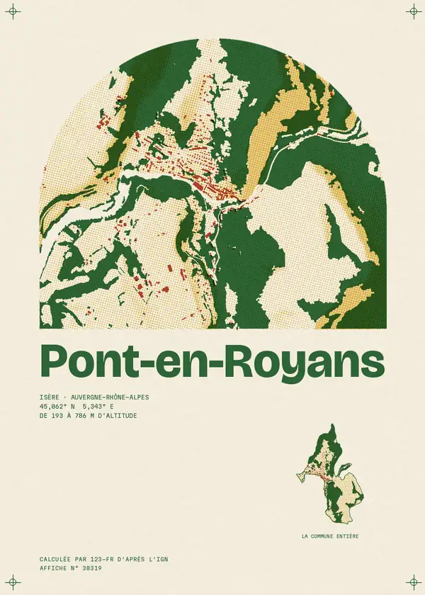 Affiche de Pont-en-Royans, calculée par 123-fr d'après l'IGN