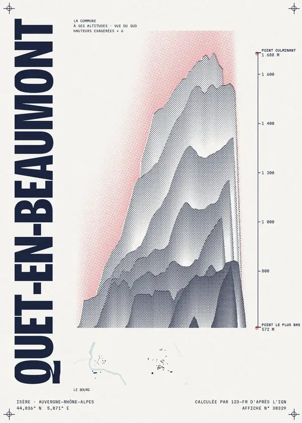 Affiche de Quet-en-Beaumont, calculée par 123-fr d'après l'IGN
