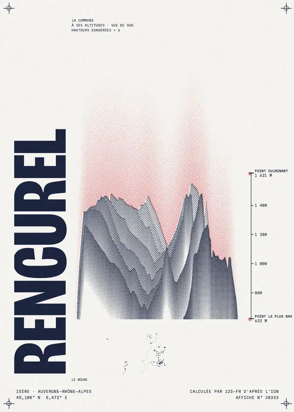Affiche de Rencurel, calculée par 123-fr d'après l'IGN