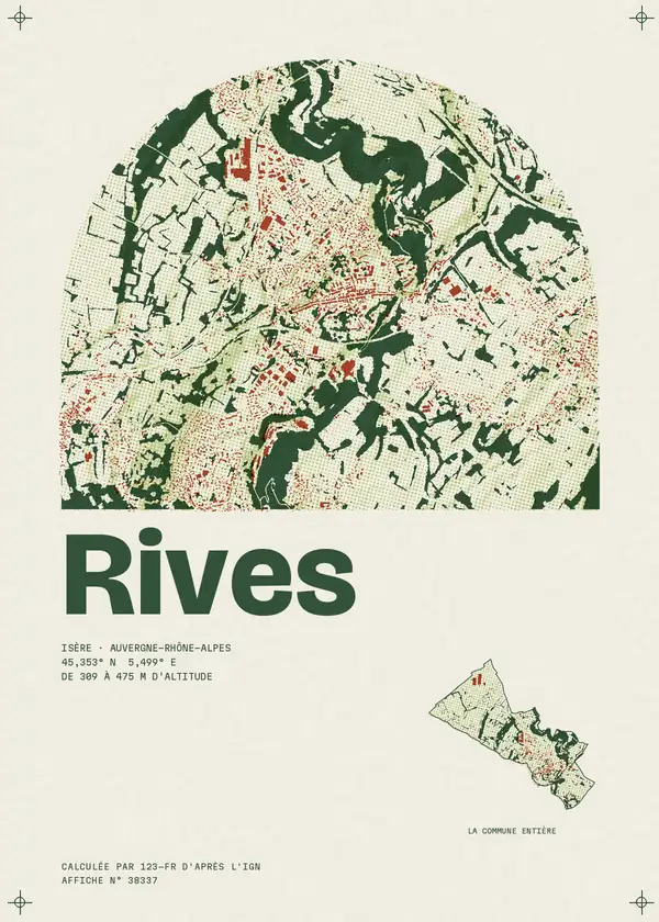Affiche de Rives, calculée par 123-fr d'après l'IGN