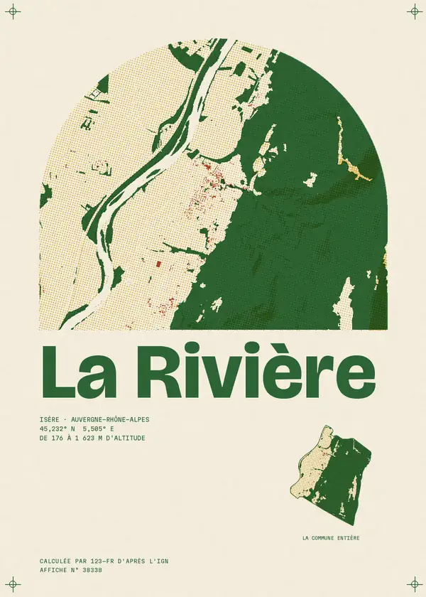 Affiche de La Rivière, calculée par 123-fr d'après l'IGN