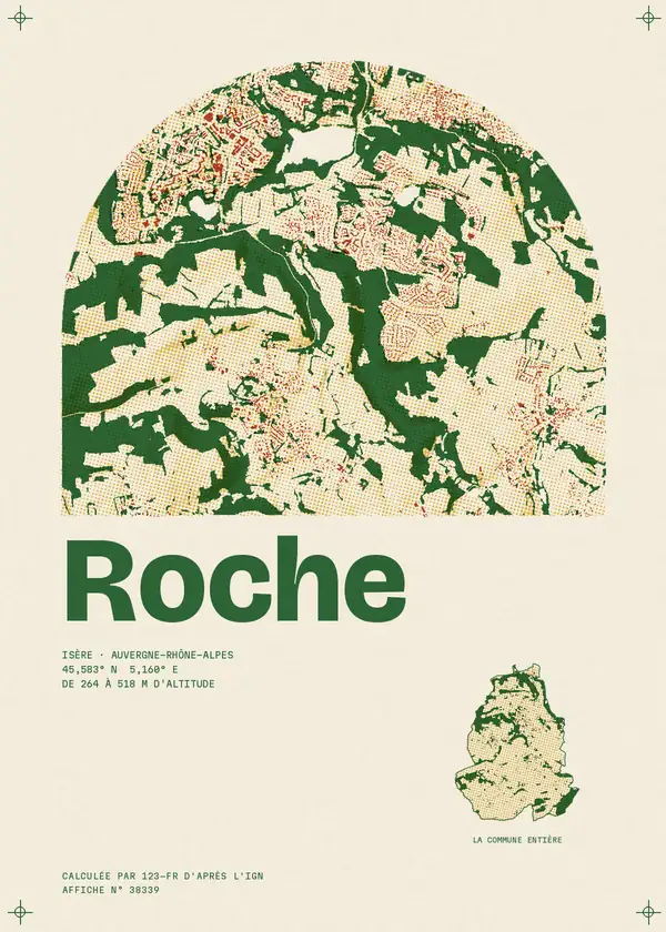 Affiche de Roche, calculée par 123-fr d'après l'IGN