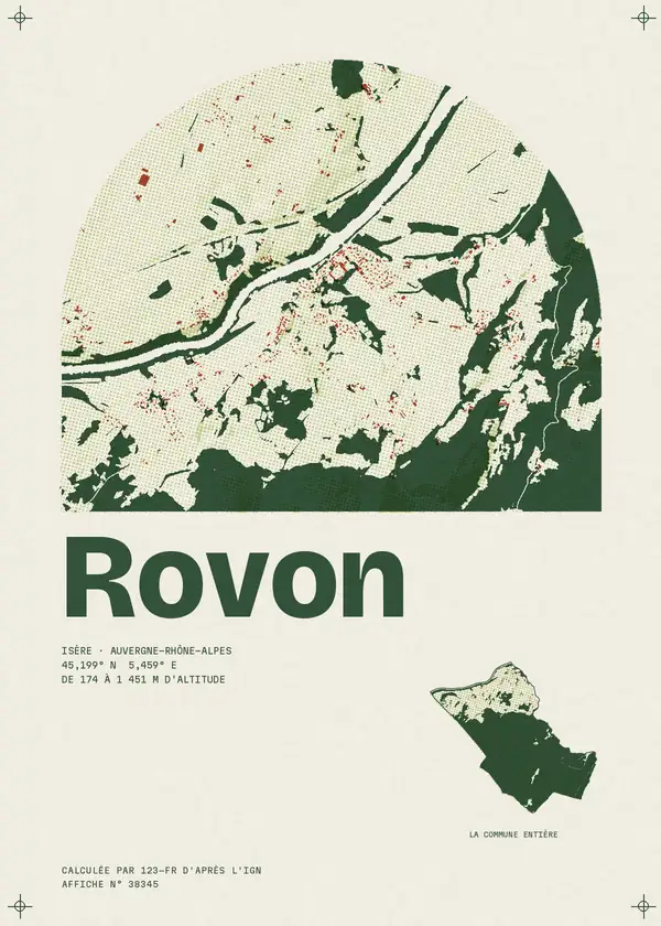 Affiche de Rovon, calculée par 123-fr d'après l'IGN