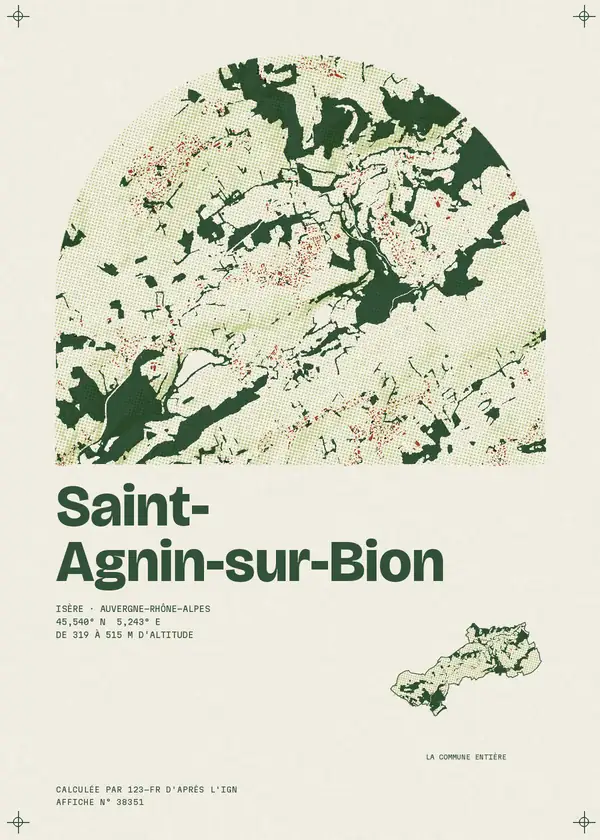 Affiche de Saint-Agnin-sur-Bion, calculée par 123-fr d'après l'IGN