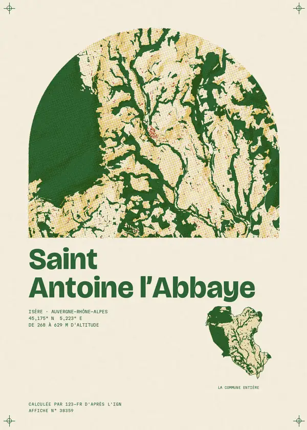 Affiche de Saint Antoine l'Abbaye, calculée par 123-fr d'après l'IGN