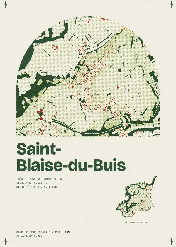 Affiche de Saint-Blaise-du-Buis, calculée par 123-fr d'après l'IGN