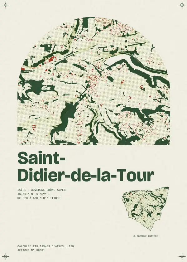 Affiche de Saint-Didier-de-la-Tour, calculée par 123-fr d'après l'IGN