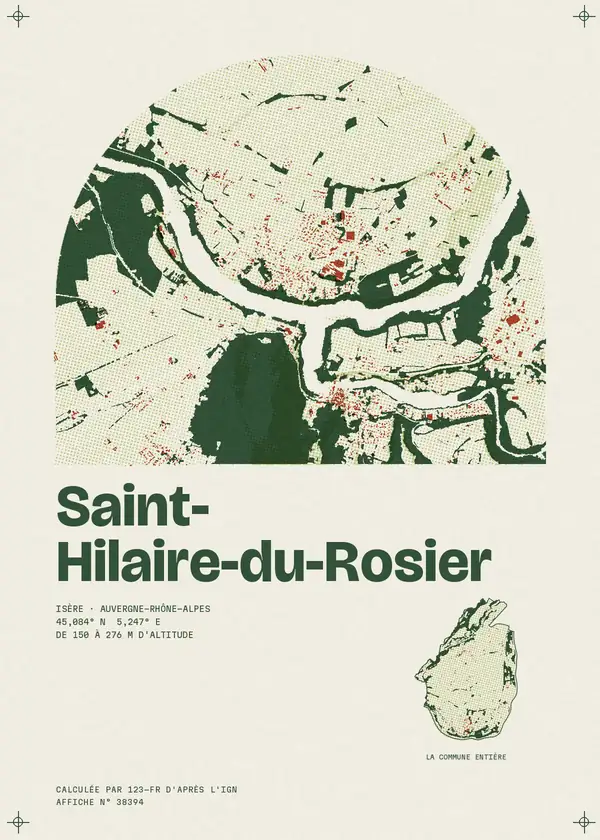 Affiche de Saint-Hilaire-du-Rosier, calculée par 123-fr d'après l'IGN