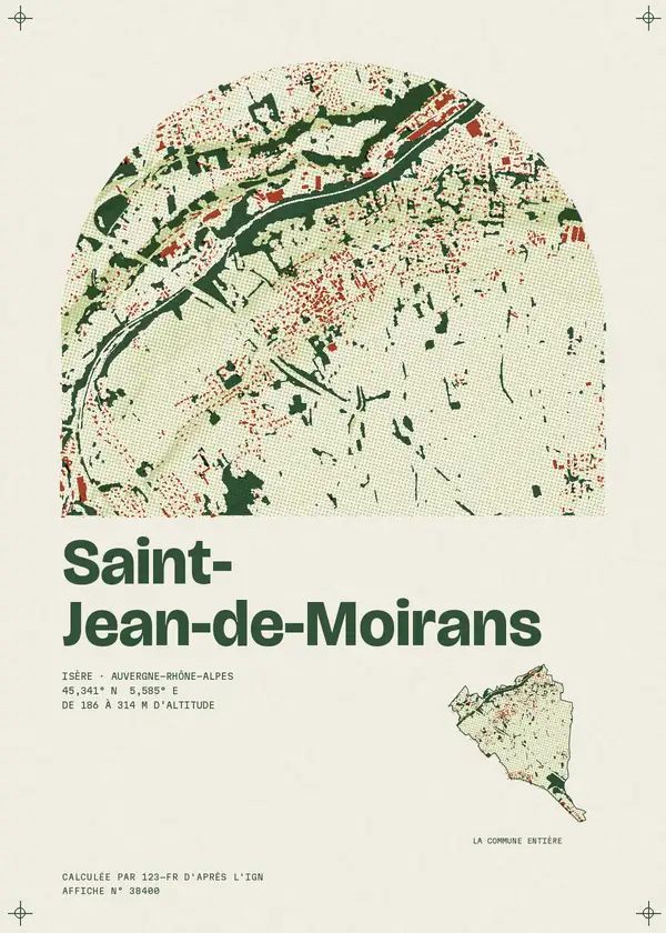 Affiche de Saint-Jean-de-Moirans, calculée par 123-fr d'après l'IGN
