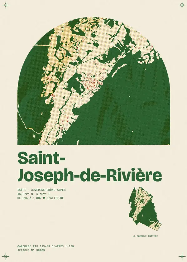 Affiche de Saint-Joseph-de-Rivière, calculée par 123-fr d'après l'IGN