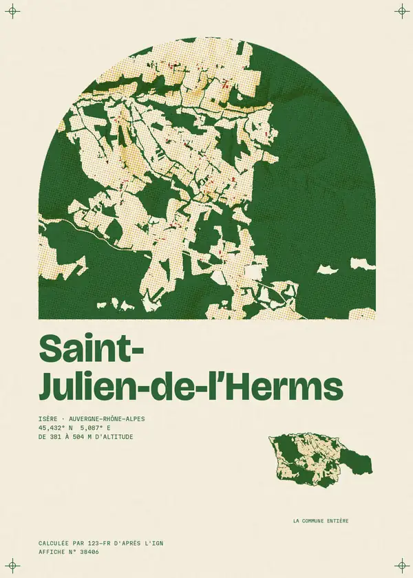 Affiche de Saint-Julien-de-l'Herms, calculée par 123-fr d'après l'IGN