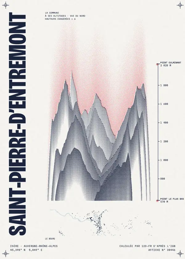Affiche de Saint-Pierre-d'Entremont, calculée par 123-fr d'après l'IGN