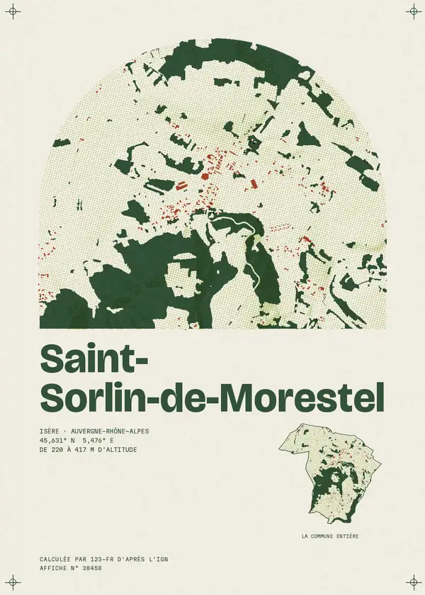 Affiche de Saint-Sorlin-de-Morestel, calculée par 123-fr d'après l'IGN