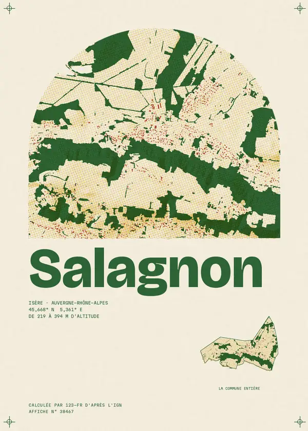 Affiche de Salagnon, calculée par 123-fr d'après l'IGN